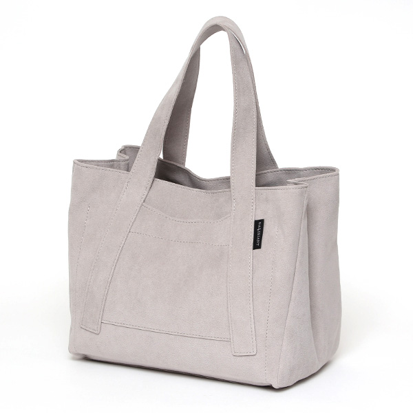  ミニトート メンズ レディース 小さめ 洗える バッグ 軽い スエード シンプル かばん おしゃれ ライトグレー グレー グレイ 灰色 お弁当 バッグ トートバッグ ブランド 自立 ペットボトル 収納 通勤 通学 鞄 ガレリアント(GALLERIANT)