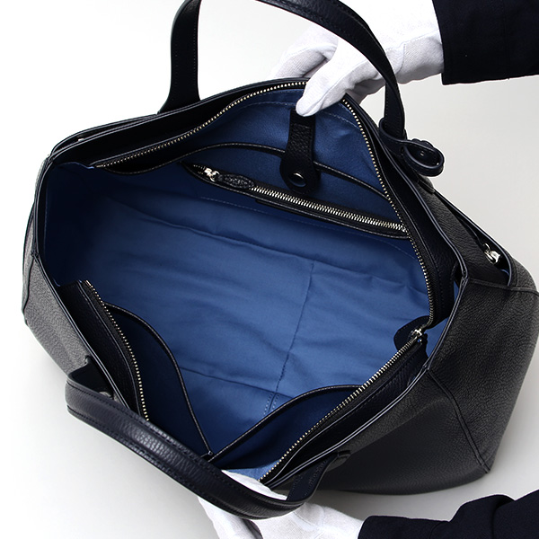 ビジネストート メンズ トートバッグ ブランド 本革 レザー ファスナー付き 上品 大容量 通勤 通学 鞄 ブルー ネイビー 青色 レディース カジュアル オフィス PC収納 バッグ おしゃれ シンプル 男女兼用 ガレリアント(GALLERIANT)