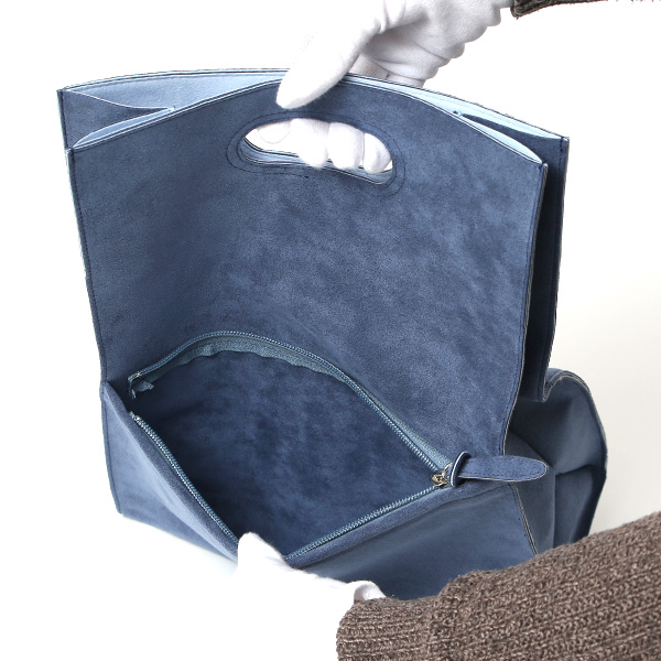 クラッチバッグ トート ショッパー メンズ レディース 洗濯可能 バッグ ウォッシャブル スエード ブルー ネイビー 青色 コンパクト おしゃれ ギフト 東レ 新素材 日本製 ブランド GGF-2403 ガレリアント(GALLERIANT)