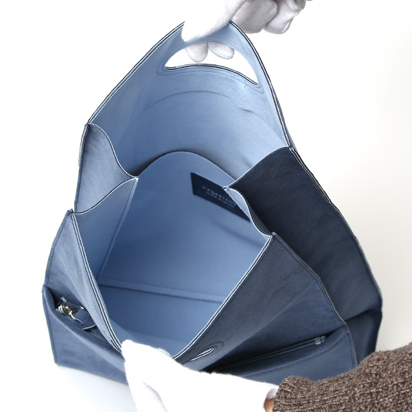 クラッチバッグ トート ショッパー メンズ レディース 洗濯可能 バッグ ウォッシャブル スエード ブルー ネイビー 青色 コンパクト おしゃれ ギフト 東レ 新素材 日本製 ブランド GGF-2403 ガレリアント(GALLERIANT)