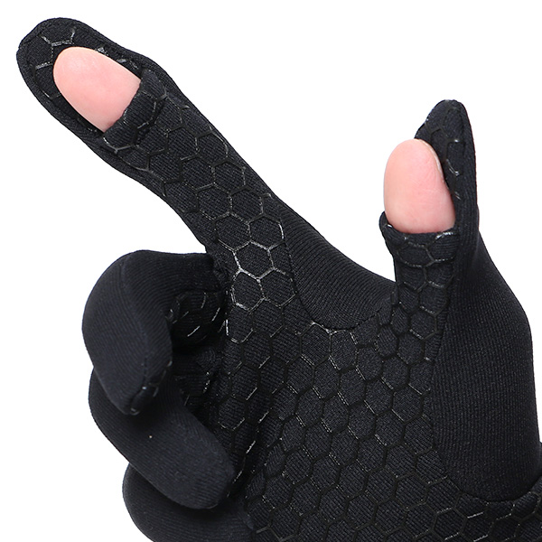  手袋 メンズ 日本製 ブランド 防寒 暖かい スマホ対応 通気性 手洗い可能 ブラック 黒 黒色 handson grip ハンズオングリップ Liberty POLARTEC ポーラテック おしゃれ 蒸れない 指出し タッチパネル 操作可能 滑り止め アウトドア 伸縮性 男性