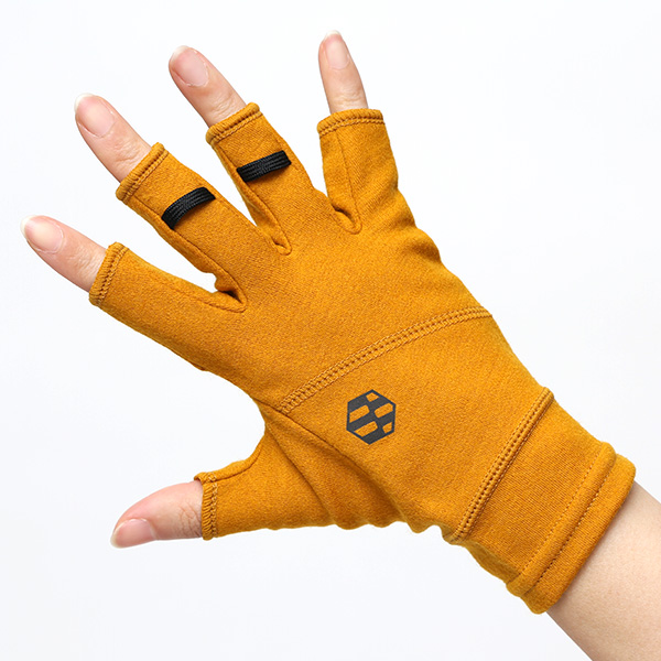  手袋 レディース 防寒 日本製 ブランド メリノウール イエロー 黄色 女性 自転車 ビジネス スーツ 自転車通勤 タッチパネル スマホ操作可能 プレゼント クリスマス ギフト handson grip(ハンズオングリップ) Hobo 1J