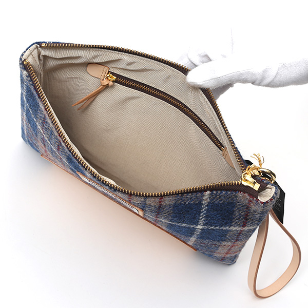 ハリスツイード(Harris Tweed) バッグ クラッチバッグ 鞄 カバン ブルー ネイビー 青色