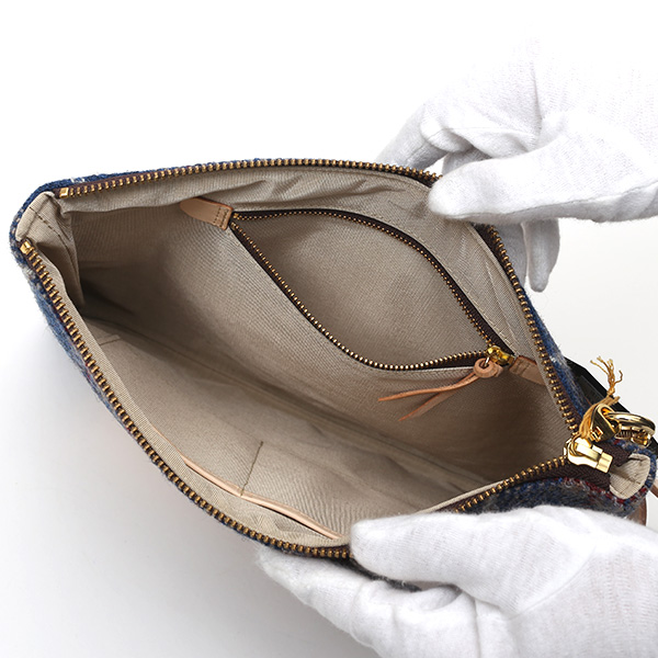 ハリスツイード(Harris Tweed) バッグ クラッチバッグ 鞄 カバン ブルー ネイビー 青色