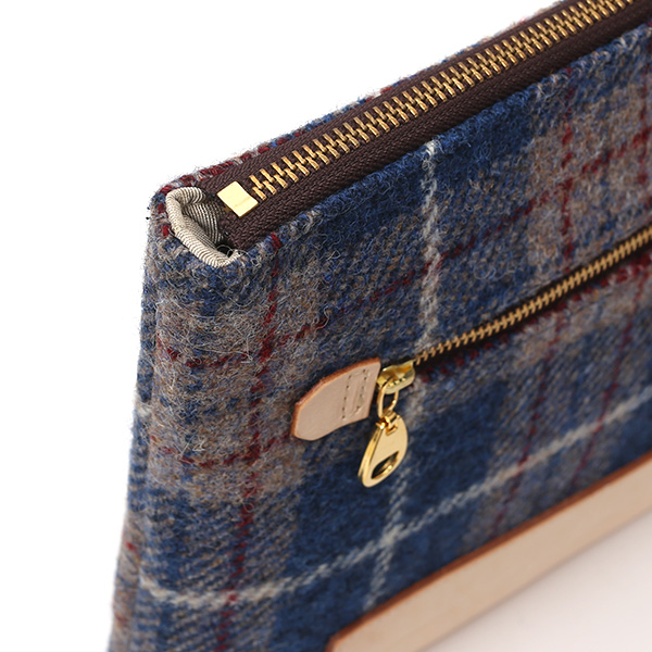 ハリスツイード(Harris Tweed) バッグ クラッチバッグ 鞄 カバン ブルー ネイビー 青色