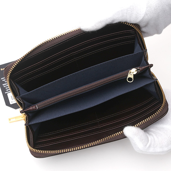  ハリスツイード(Harris Tweed) 財布 長財布 ラウンドファスナー ラウンドジップ ブラウン 茶 茶色 