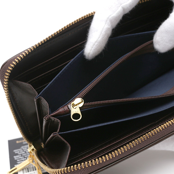  ハリスツイード(Harris Tweed) 財布 長財布 ラウンドファスナー ラウンドジップ ブラウン 茶 茶色 