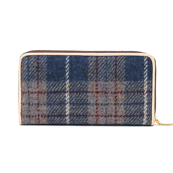  ハリスツイード(Harris Tweed) 財布 長財布 ラウンドファスナー ラウンドジップ ブルー ネイビー 青色 