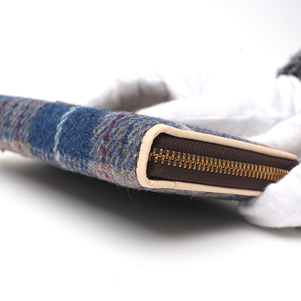  ハリスツイード(Harris Tweed) 財布 長財布 ラウンドファスナー ラウンドジップ ブルー ネイビー 青色 