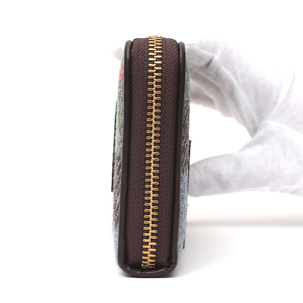  ハリスツイード(Harris Tweed) 財布 長財布 ラウンドファスナー ラウンドジップ グリーン 緑色 