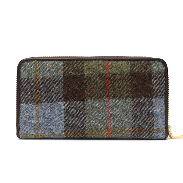  ハリスツイード(Harris Tweed) 財布 長財布 ラウンドファスナー ラウンドジップ グリーン 緑色 