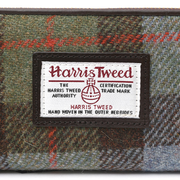  ハリスツイード(Harris Tweed) 財布 長財布 ラウンドファスナー ラウンドジップ グリーン 緑色 