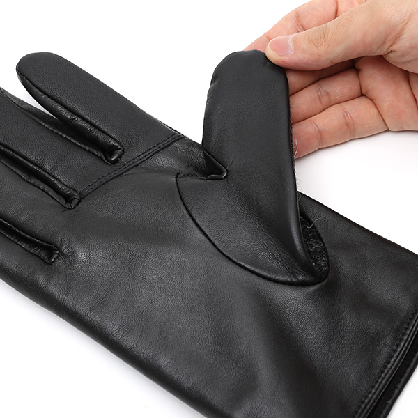 ハリスツイード(Harris Tweed) 手袋 メンズ 本革 レザー ブラック 黒 黒色 スマホ対応 シープスキン(羊革) グローブ KURODA(クロダ)