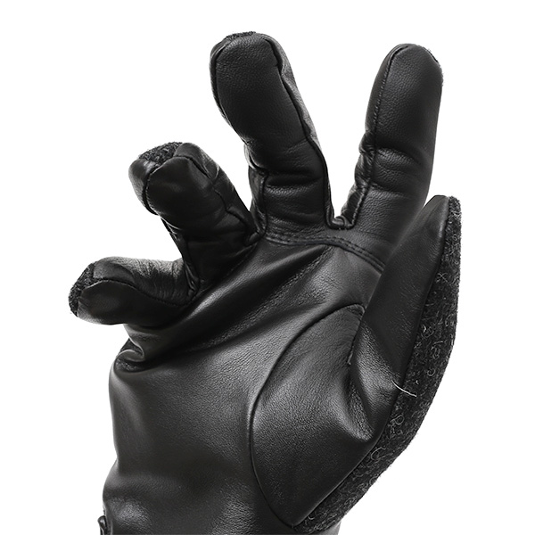 ハリスツイード(Harris Tweed) 手袋 メンズ 本革 レザー ブラック 黒 黒色 スマホ対応 シープスキン(羊革) グローブ KURODA(クロダ)