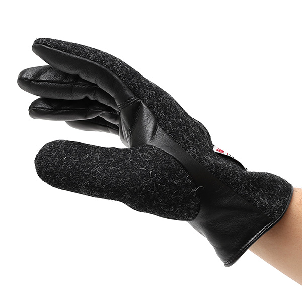 ハリスツイード(Harris Tweed) 手袋 メンズ 本革 レザー ブラック 黒 黒色 スマホ対応 シープスキン(羊革) グローブ KURODA(クロダ)