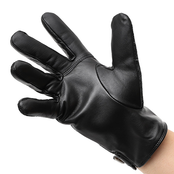 ハリスツイード(Harris Tweed) 手袋 メンズ 本革 レザー ブラック 黒 黒色 スマホ対応 シープスキン(羊革) グローブ KURODA(クロダ)