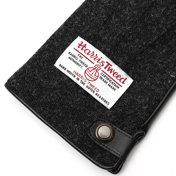 ハリスツイード(Harris Tweed) 手袋 メンズ 本革 レザー ブラック 黒 黒色 スマホ対応 シープスキン(羊革) グローブ KURODA(クロダ)