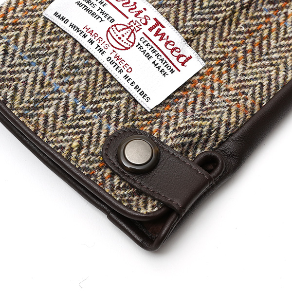  ハリスツイード(Harris Tweed) 手袋 メンズ 本革 レザー ブラウン 茶 茶色 スマホ対応 シープスキン(羊革) グローブ KURODA(クロダ)