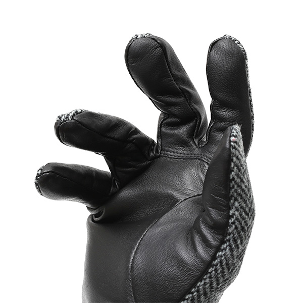  ハリスツイード(Harris Tweed) 手袋 メンズ 本革 レザー グレー グレイ 灰色 スマホ対応 シープスキン(羊革) グローブ KURODA(クロダ)