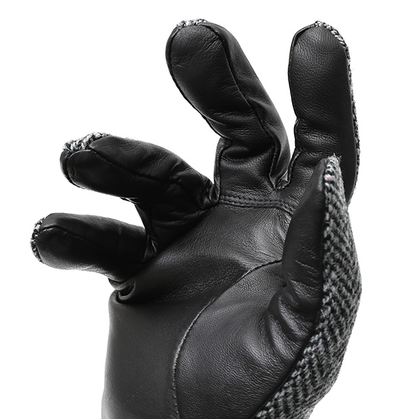  ハリスツイード(Harris Tweed) 手袋 メンズ 本革 レザー グレー グレイ 灰色 スマホ対応 シープスキン(羊革) グローブ KURODA(クロダ)