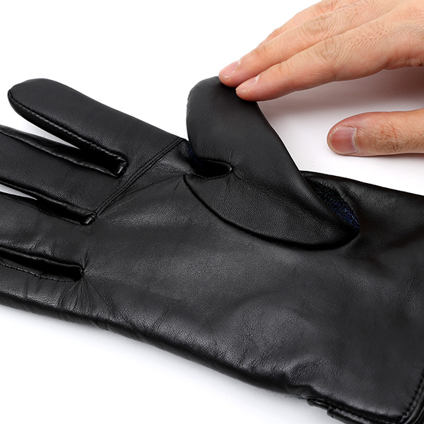  ハリスツイード(Harris Tweed) 手袋 メンズ 本革 レザー ブルー ネイビー 青色 スマホ対応 シープスキン(羊革) グローブ KURODA(クロダ)