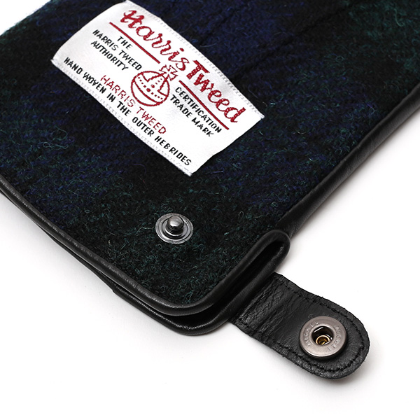  ハリスツイード(Harris Tweed) 手袋 メンズ 本革 レザー ブルー ネイビー 青色 スマホ対応 シープスキン(羊革) グローブ KURODA(クロダ)