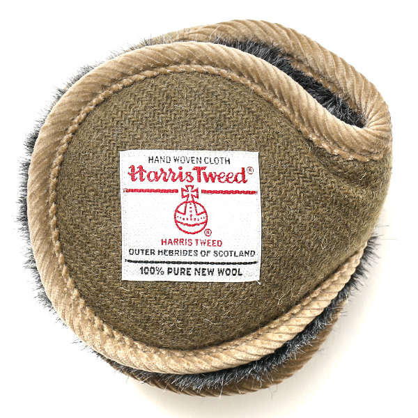 ハリスツイード(Harris Tweed) 無地 イヤーマフラー ベージュ