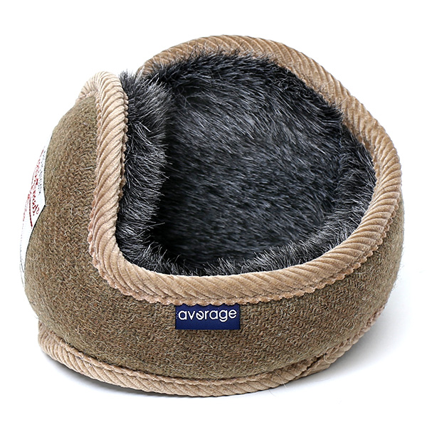  イヤーマフ イヤーマフラー メンズ 耳当て レディース 防寒 折りたたみ 通勤 通学 防風 耳あて 裏起毛 ベージュ 肌色 おしゃれ かわいい シンプル 無地 日本製 男女兼用 ブランド ハリスツイード(Harris Tweed)