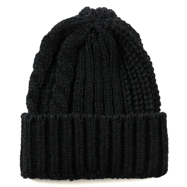 ハイランド2000 アルパカ80％ ニット帽 ブラックエディション ブラックC
