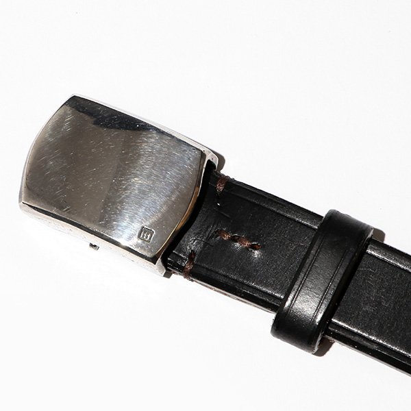  バックルベルト 本革 UKサドルレザー 35mm ブライドルレザー イギリス ベイカー社 真鍮バックル 銀 ブラック 黒 黒色 レザーベルト 太め 本革ベルト 化粧箱 ギフト プレゼント 男性 日本製 ブランド Cr-1005 池之端銀革店