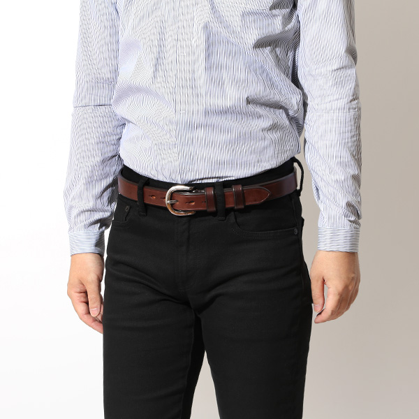 ベルト 本革 真鍮 バックル 馬蹄 32mm 日本製 ベイカー社製 UKサドルレザー ベルト 太め シルバー ブラウン 茶 茶色 化粧箱 プレゼント ギフト 彼氏 夫 男性 ワイルド カジュアル おしゃれ ブランド Cr-1006 池之端銀革店