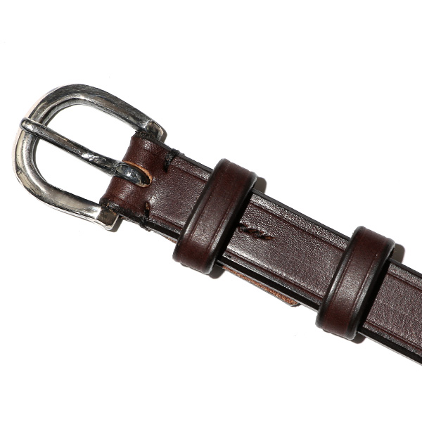  レザーベルト ブランド 日本 バックルベルト 25mm 革 カジュアル ビジカジ 英国 サドルレザー 真鍮 職人 ブラウン 茶 茶色 ベルト 馬蹄バックル おしゃれ 男性 誕生日 プレゼント クリスマス 化粧箱 Cr-1006N 池之端銀革店