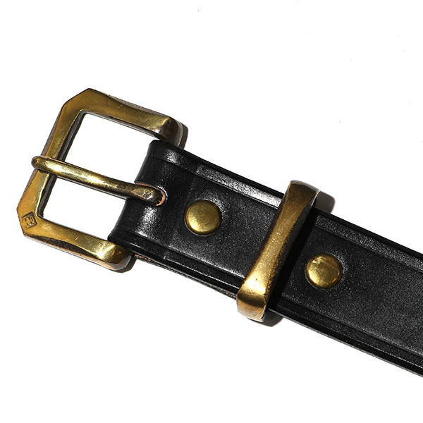 ブライドルレザー ベルト メンズ カジュアル 革 日本製 32mm 職人 手作り イギリス おしゃれ かっこいい ブラック 黒 黒色 バックル 真鍮 ビジネス ベルト ビジカジ プレゼント 上品 高級感 ギフト ブランド Cr-217 池之端銀革店