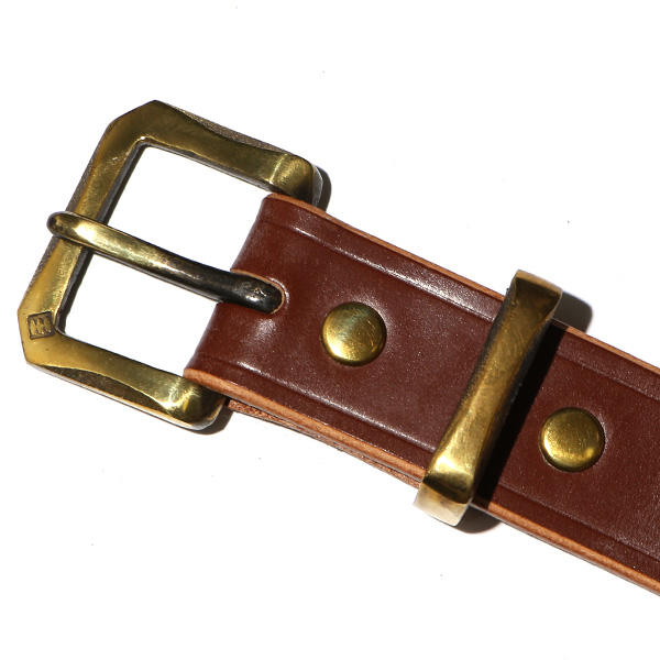 ブライドルレザー ベルト メンズ カジュアル 革 日本製 32mm 職人 手作り イギリス おしゃれ かっこいい ブラウン 茶 茶色 バックル 真鍮 ビジネス ベルト ビジカジ プレゼント 上品 高級感 ギフト ブランド Cr-217 池之端銀革店