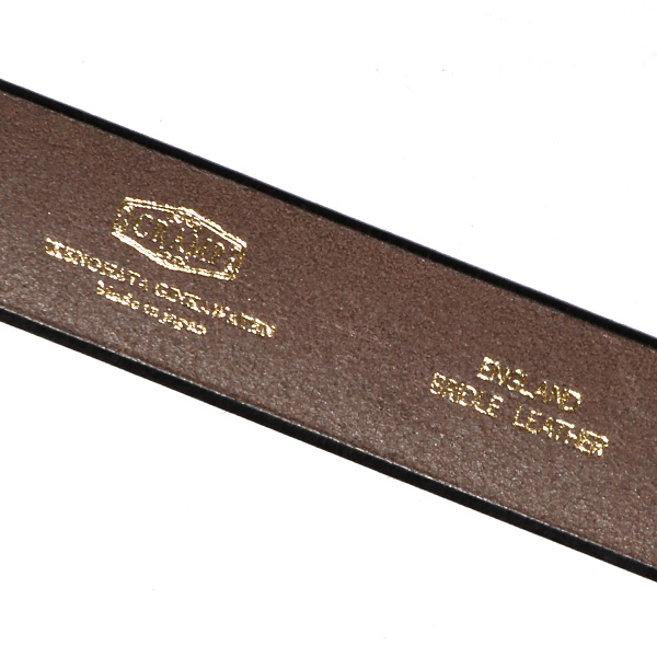  ブライドルレザー ベルト メンズ カジュアル 革 日本製 32mm 職人 手作り イギリス おしゃれ かっこいい ダークブラウン ブラウン 茶 茶色 バックル 真鍮 ビジネス ベルト ビジカジ プレゼント 上品 高級感 ギフト ブランド Cr-217 池之端銀革店