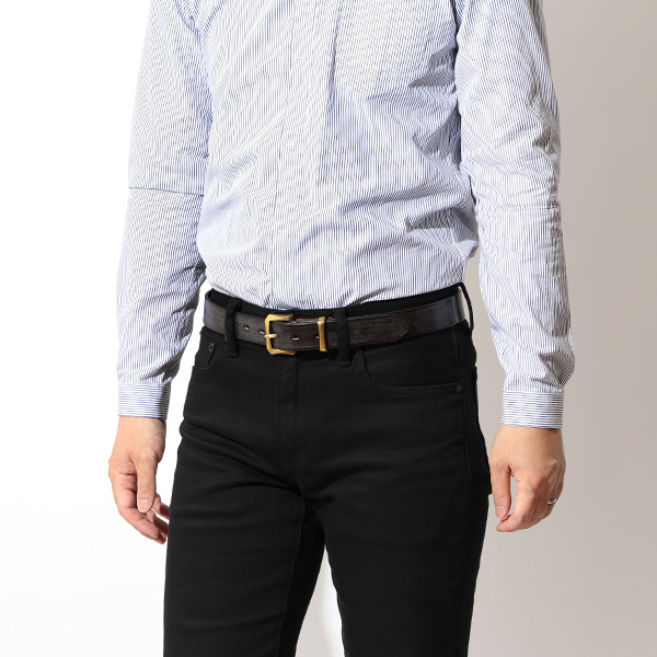  ブライドルレザー ベルト メンズ カジュアル 革 日本製 32mm 職人 手作り イギリス おしゃれ かっこいい ダークブラウン ブラウン 茶 茶色 バックル 真鍮 ビジネス ベルト ビジカジ プレゼント 上品 高級感 ギフト ブランド Cr-217 池之端銀革店