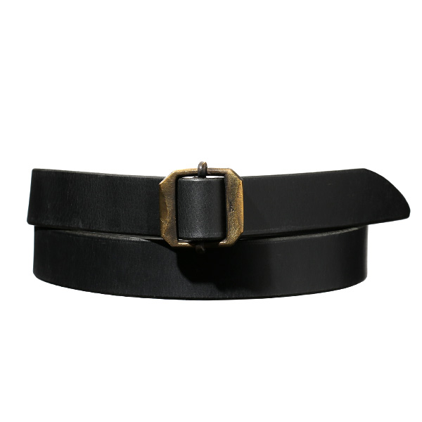 池之端銀革店 バッファローレザー コキバックルベルト 30mm ブラック