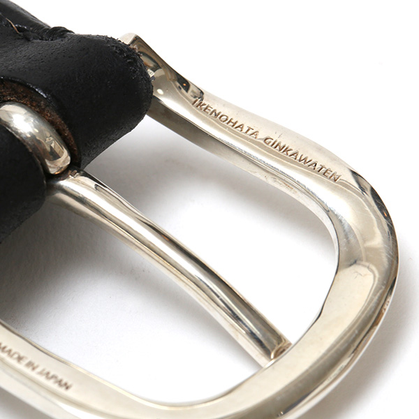  銀製バックル(シルバー925) 日本製 ベルト メンズ ブランド 本革 シンプル ブラック 黒 黒色 馬蹄 高級 高品質 ベイカー社 イギリス製 ブライドルレザー レザーベルト 男性 女性 レディース サイズ調整 大きい 小さい 長い 短い プレゼント 池之端銀革店