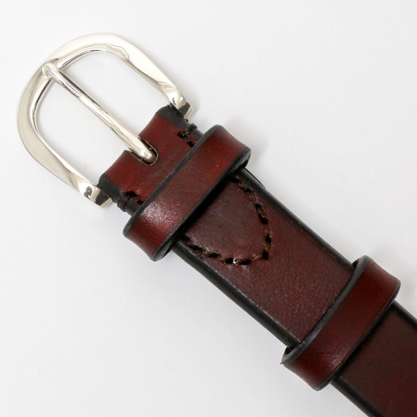  銀製バックル(シルバー925) 日本製 ベルト メンズ ブランド 本革 シンプル ブラウン 茶 茶色 馬蹄 高級 高品質 ベイカー社 イギリス製 ブライドルレザー レザーベルト 男性 女性 レディース サイズ調整 大きい 小さい 長い 短い プレゼント 池之端銀革店