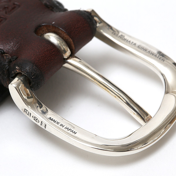  銀製バックル(シルバー925) 日本製 ベルト メンズ ブランド 本革 シンプル ブラウン 茶 茶色 馬蹄 高級 高品質 ベイカー社 イギリス製 ブライドルレザー レザーベルト 男性 女性 レディース サイズ調整 大きい 小さい 長い 短い プレゼント 池之端銀革店