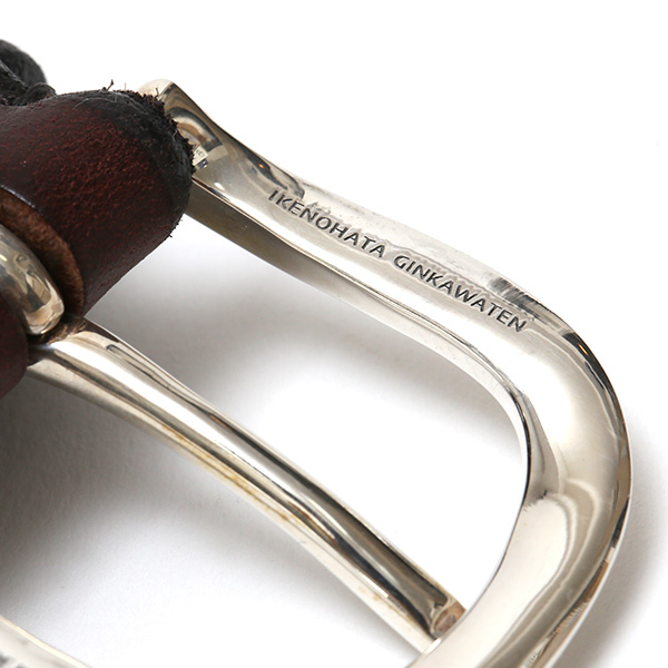  銀製バックル(シルバー925) 日本製 ベルト メンズ ブランド 本革 シンプル ブラウン 茶 茶色 馬蹄 高級 高品質 ベイカー社 イギリス製 ブライドルレザー レザーベルト 男性 女性 レディース サイズ調整 大きい 小さい 長い 短い プレゼント 池之端銀革店