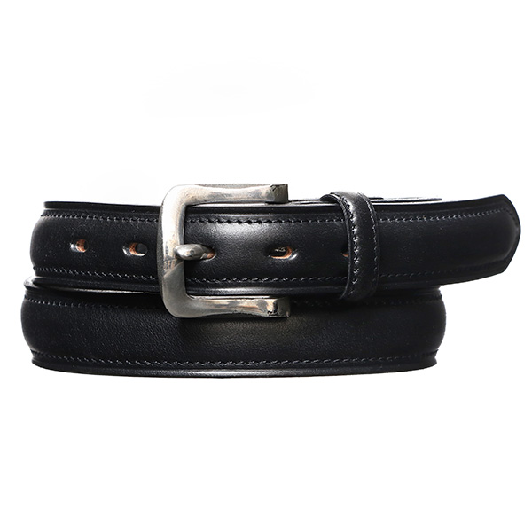 池之端銀革店 UKブライドルレザー フェザーベルト 28mm ブラック
