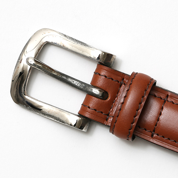  イギリス製ブライドルレザー ハンドメイド真鍮製バックル ベルト メンズ 本革 ビジネス スーツ ブランド ブラウン 茶 茶色 高級 シンプル 日本製 国産 男性 彼氏 夫 新生活 新社会人 昇進祝い プレゼント ギフト 池之端銀革店 Cr-223