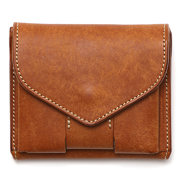 池之端銀革店 プエブロ スリムウォレット キャメル