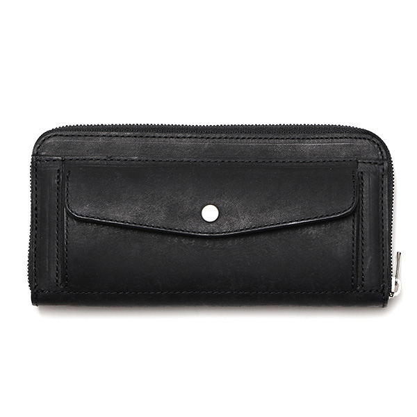  プエブロ 財布 ブランド メンズ 池之端銀革店 本革 ラウンド 財布 プエブロレザー 長財布 日本製 束入れ ブラック 黒 黒色 薄型 カード入れ お札 お財布 ロング 小銭入れ 小さめ 大容量 さいふ 日本製 Cramp(クランプ) Cr-604