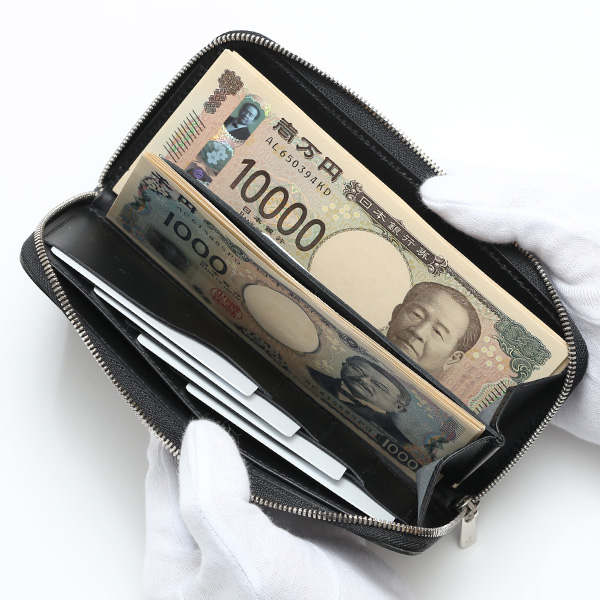  プエブロ 財布 ブランド メンズ 池之端銀革店 本革 ラウンド 財布 プエブロレザー 長財布 日本製 束入れ ブラック 黒 黒色 薄型 カード入れ お札 お財布 ロング 小銭入れ 小さめ 大容量 さいふ 日本製 Cramp(クランプ) Cr-604