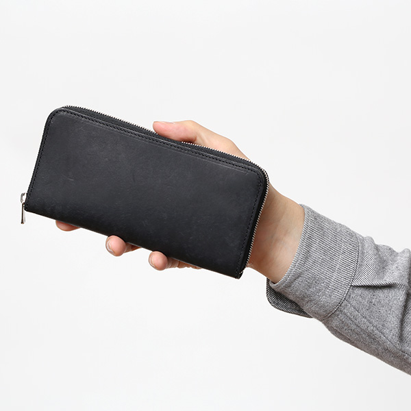  プエブロ 財布 ブランド メンズ 池之端銀革店 本革 ラウンド 財布 プエブロレザー 長財布 日本製 束入れ ブラック 黒 黒色 薄型 カード入れ お札 お財布 ロング 小銭入れ 小さめ 大容量 さいふ 日本製 Cramp(クランプ) Cr-604