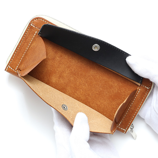  プエブロ 財布 ブランド メンズ 池之端銀革店 本革 ラウンド 財布 プエブロレザー 長財布 日本製 束入れ キャメル ブラウン 茶 茶色 薄型 カード入れ お札 お財布 ロング 小銭入れ 小さめ 大容量 さいふ 日本製 Cramp(クランプ) Cr-604