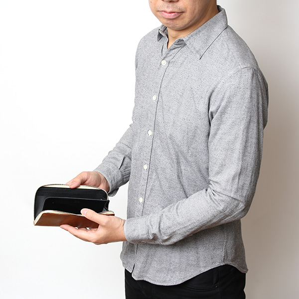  プエブロ 財布 ブランド メンズ 池之端銀革店 本革 ラウンド 財布 プエブロレザー 長財布 日本製 束入れ キャメル ブラウン 茶 茶色 薄型 カード入れ お札 お財布 ロング 小銭入れ 小さめ 大容量 さいふ 日本製 Cramp(クランプ) Cr-604