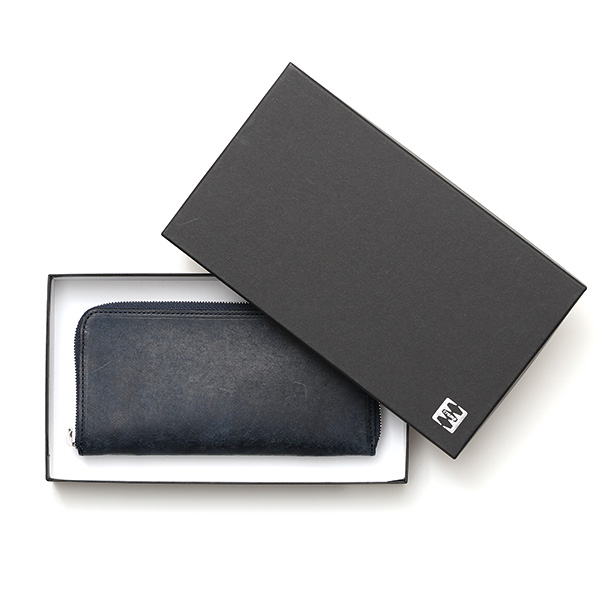  プエブロ 財布 ブランド メンズ 池之端銀革店 本革 ラウンド 財布 プエブロレザー 長財布 日本製 束入れ ブルー ネイビー 青色 薄型 カード入れ お札 お財布 ロング 小銭入れ 小さめ 大容量 さいふ 日本製 Cramp(クランプ) Cr-604